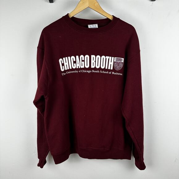 Champion University of Chicago Medium Reverse Weave Maroon Vintage 90 Booth - Picture 6 of 6